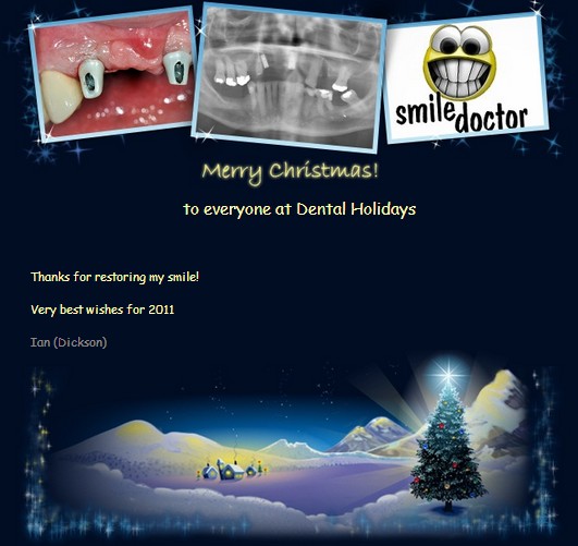 thanking the dentist at christmas
