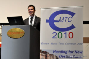 daniel speaks at a medical tourism conference